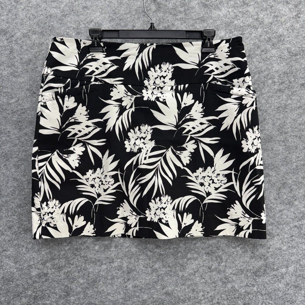 S. C. & Co. Women's Activewear Pull On Skort Golf Tennis Black White, Size XXL